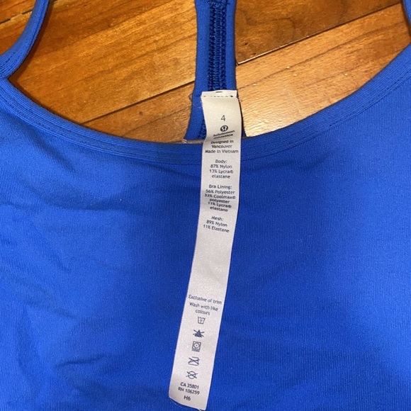 Lululemon Power Y Tank (Luon) Pool Party Size 4 - Picture 6 of 6